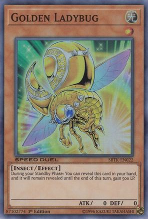 Golden Ladybug (SBTK-EN022) - Speed Duel: Trials of the Kingdom 1st Edition - Premium Yugioh Single from Konami - Just $1.86! Shop now at Game Crave Tournament Store