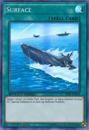 Surface (SBTK-EN036) - Speed Duel: Trials of the Kingdom 1st Edition - Premium Yugioh Single from Konami - Just $0.52! Shop now at Game Crave Tournament Store