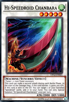 Hi-Speedroid Chanbara (OP12-EN021) - OTS Tournament Pack 12 Unlimited - Premium Yugioh Single from Konami - Just $0.25! Shop now at Game Crave Tournament Store