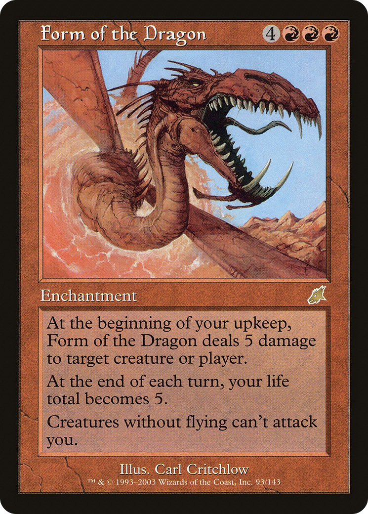 Form of the Dragon (SCG-093) - Scourge - Premium MTG Single from Wizards of the Coast - Just $0.11! Shop now at Game Crave Tournament Store