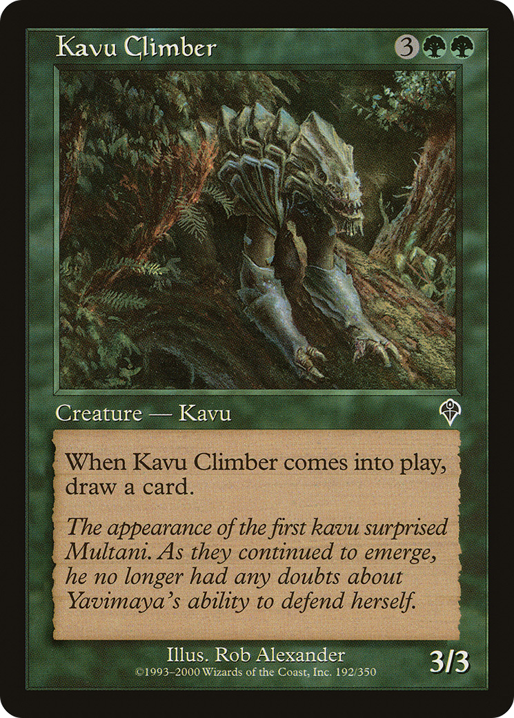 Kavu Climber (INV-192) - Invasion Foil - Premium MTG Single from Wizards of the Coast - Just $0.29! Shop now at Game Crave Tournament Store