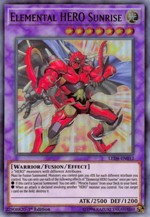 Elemental HERO Sunrise (LED6-EN012) - Legendary Duelists: Magical Hero Unlimited - Premium Yugioh Single from Konami - Just $0.94! Shop now at Game Crave Tournament Store