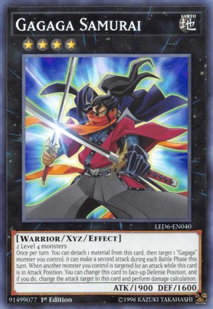 Gagaga Samurai (LED6-EN040) - Legendary Duelists: Magical Hero 1st Edition - Premium Yugioh Single from Konami - Just $0.25! Shop now at Game Crave Tournament Store