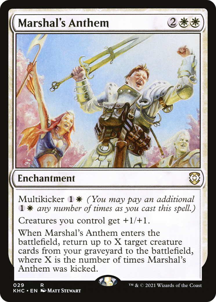 Marshal's Anthem (KHC-029) - Kaldheim Commander - Premium MTG Single from Wizards of the Coast - Just $0.25! Shop now at Game Crave Tournament Store