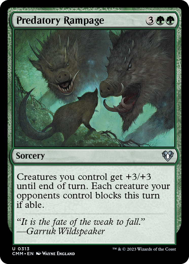 Predatory Rampage (CMM-313) - Commander Masters - Premium MTG Single from Wizards of the Coast - Just $0.25! Shop now at Game Crave Tournament Store