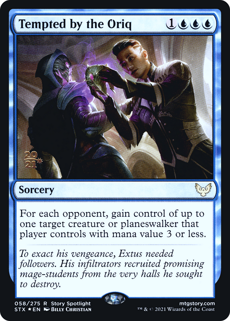 Tempted by the Oriq (PSTX-58S) - Strixhaven: School of Mages Promos Foil - Premium MTG Single from Wizards of the Coast - Just $0.66! Shop now at Game Crave Tournament Store