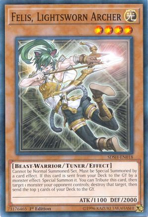 Felis, Lightsworn Archer (SDSH-EN018) - Structure Deck: Shaddoll Showdown Unlimited - Premium Yugioh Single from Konami - Just $0.26! Shop now at Game Crave Tournament Store