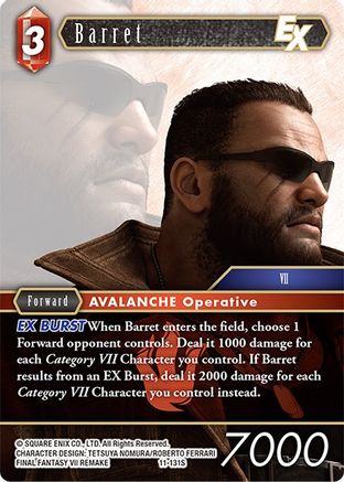 Barret EX (OPUS XI) Foil - Premium Final Fantasy Single from Opus XI - Just $1.29! Shop now at Game Crave Tournament Store