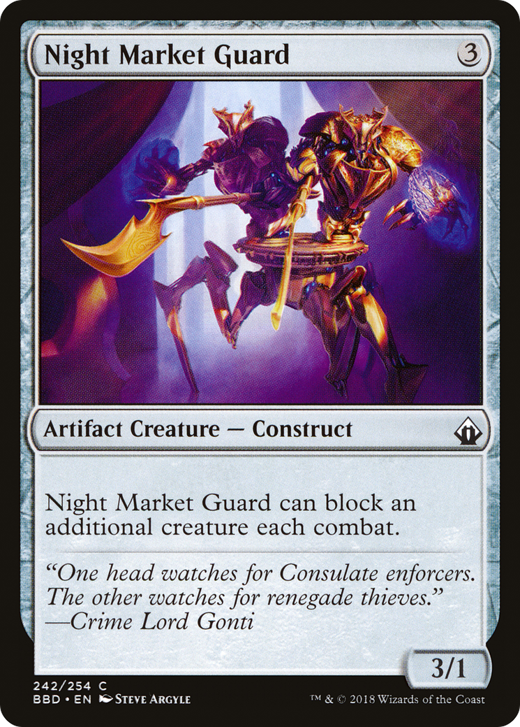 Night Market Guard (BBD-242) - Battlebond Foil - Premium MTG Single from Wizards of the Coast - Just $0.08! Shop now at Game Crave Tournament Store