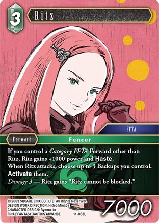 Ritz (OPUS XI) Foil - Premium Final Fantasy Single from Opus XI - Just $1.14! Shop now at Game Crave Tournament Store