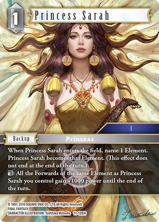 Princess Sarah (OPUS XI) Foil - Premium Final Fantasy Single from Opus XI - Just $2.08! Shop now at Game Crave Tournament Store
