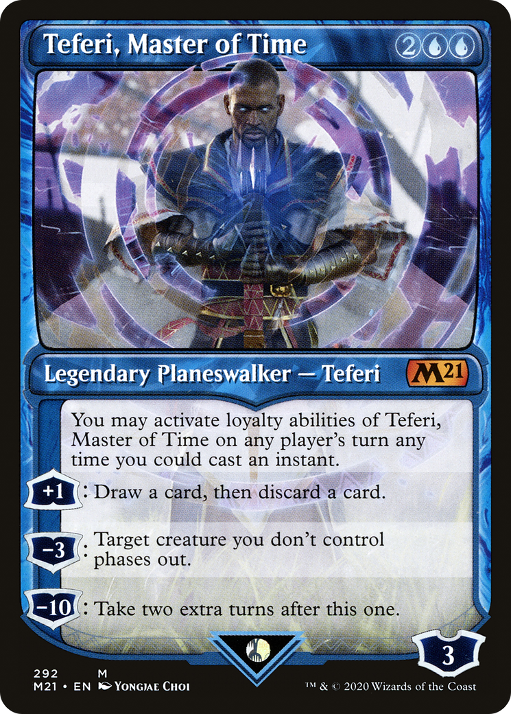 Teferi, Master of Time (M21-292) - Core Set 2021: (Showcase) Foil - Premium MTG Single from Wizards of the Coast - Just $1.71! Shop now at Game Crave Tournament Store