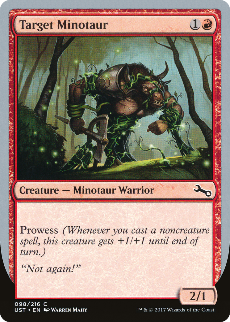 Target Minotaur (UST-98D) - Unstable Foil - Premium MTG Single from Wizards of the Coast - Just $2.05! Shop now at Game Crave Tournament Store