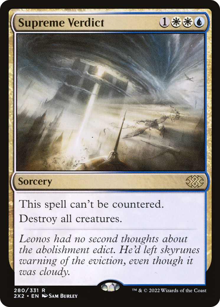 Supreme Verdict (2X2-280) - Double Masters 2022 Foil - Premium MTG Single from Wizards of the Coast - Just $0.77! Shop now at Game Crave Tournament Store