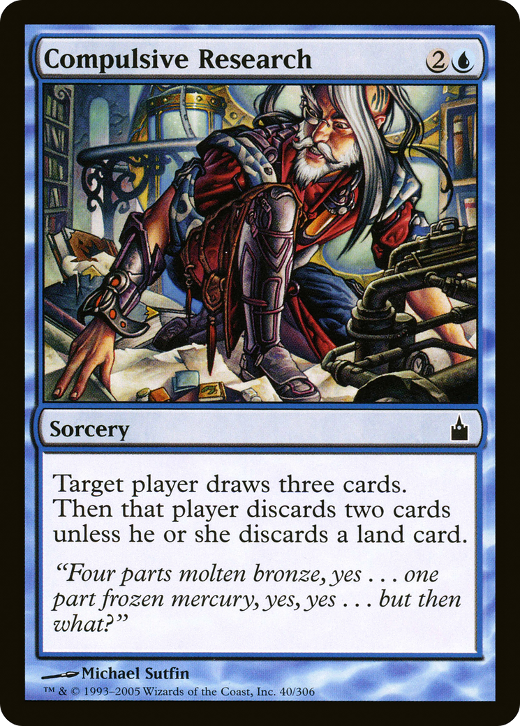 Compulsive Research (RAV-040) - Ravnica: City of Guilds - Premium MTG Single from Wizards of the Coast - Just $0.25! Shop now at Game Crave Tournament Store