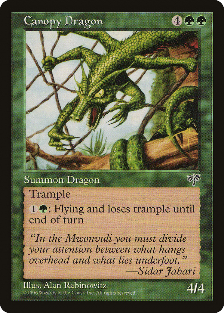 Canopy Dragon (MIR-209) - Mirage - Premium MTG Single from Wizards of the Coast - Just $0.37! Shop now at Game Crave Tournament Store
