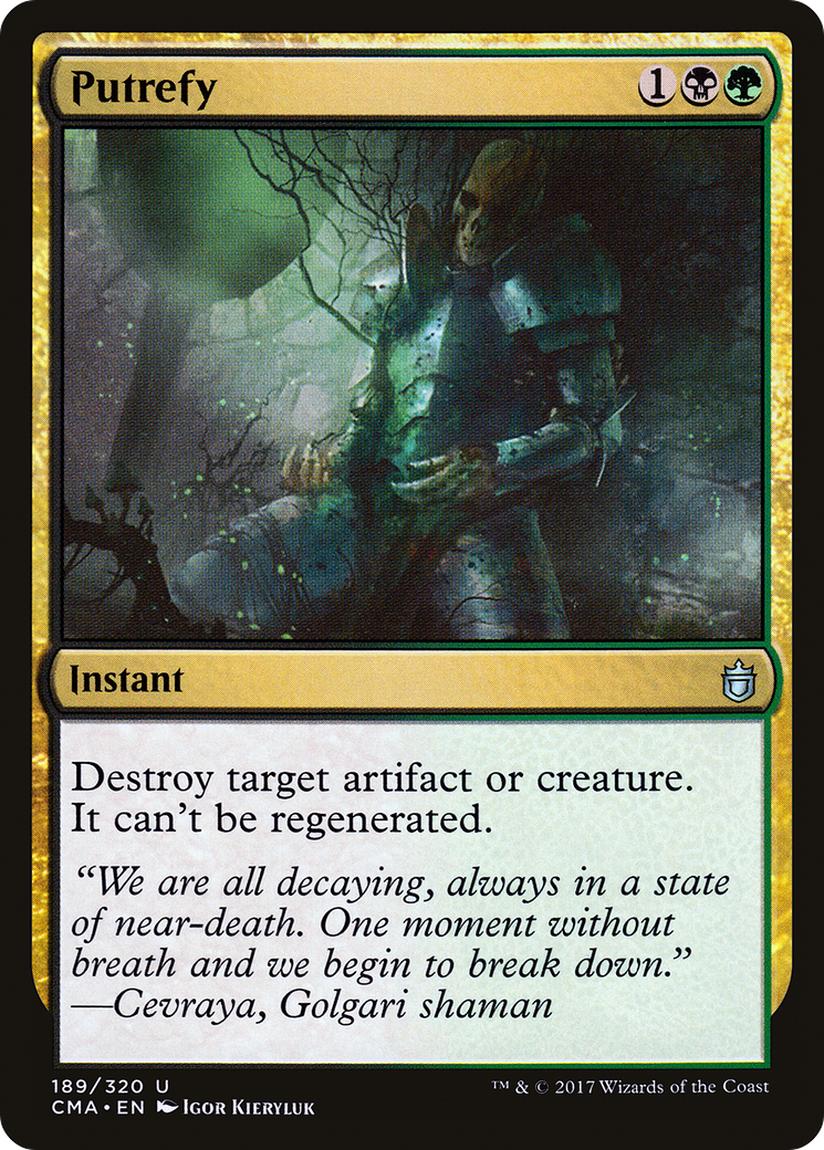 Putrefy (CMA-189) - Commander Anthology - Premium MTG Single from Wizards of the Coast - Just $0.09! Shop now at Game Crave Tournament Store