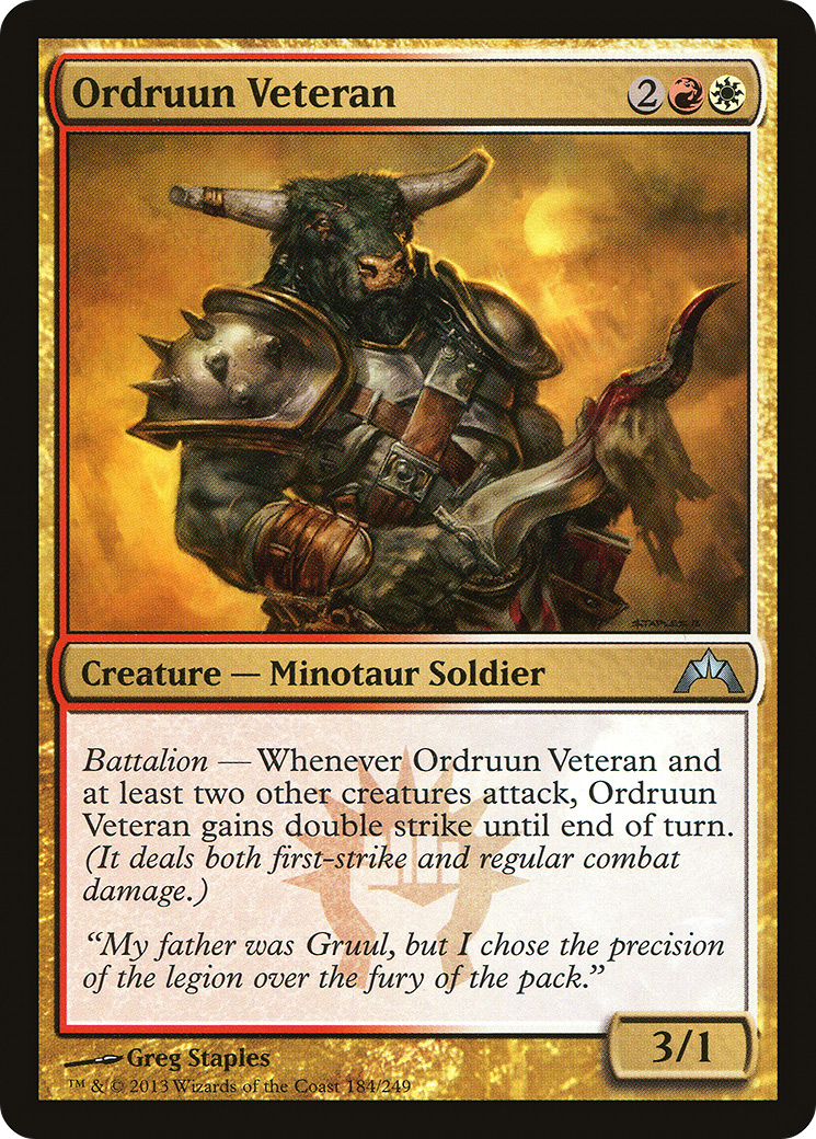 Ordruun Veteran (GTC-184) - Gatecrash Foil - Premium MTG Single from Wizards of the Coast - Just $0.08! Shop now at Game Crave Tournament Store