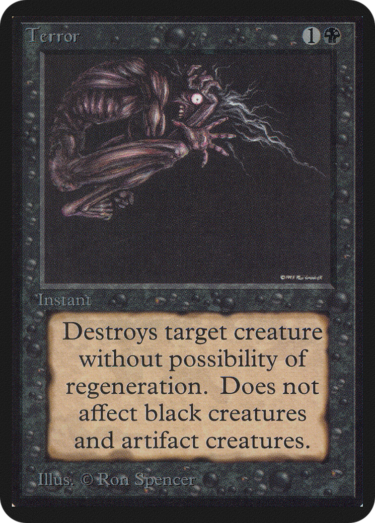 Terror (LEA-130) - Limited Edition Alpha - Premium MTG Single from Wizards of the Coast - Just $48! Shop now at Game Crave Tournament Store