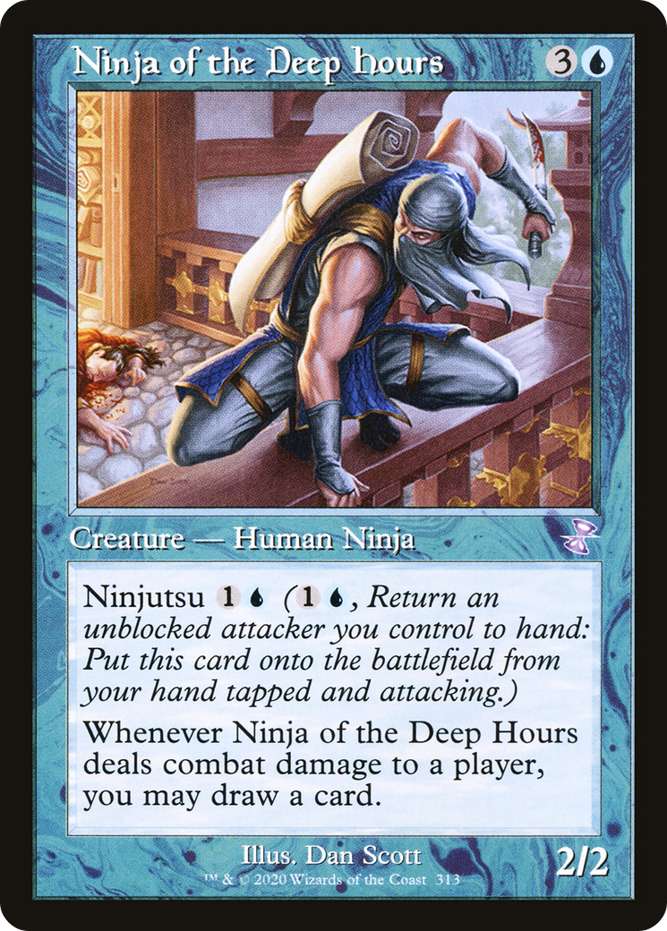 Ninja of the Deep Hours (TSR-313) - Time Spiral Remastered - Premium MTG Single from Wizards of the Coast - Just $1.05! Shop now at Game Crave Tournament Store
