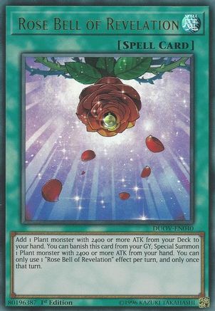 Rose Bell of Revelation (DUOV-EN040) - Duel Overload 1st Edition - Premium Yugioh Single from Konami - Just $0.30! Shop now at Game Crave Tournament Store