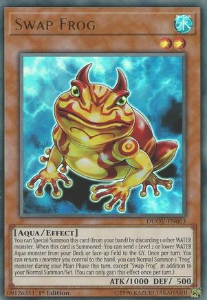 Swap Frog (DUOV-EN063) - Duel Overload 1st Edition - Premium Yugioh Single from Konami - Just $0.38! Shop now at Game Crave Tournament Store