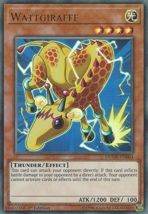 Wattgiraffe (DUOV-EN064) - Duel Overload 1st Edition - Premium Yugioh Single from Konami - Just $0.26! Shop now at Game Crave Tournament Store