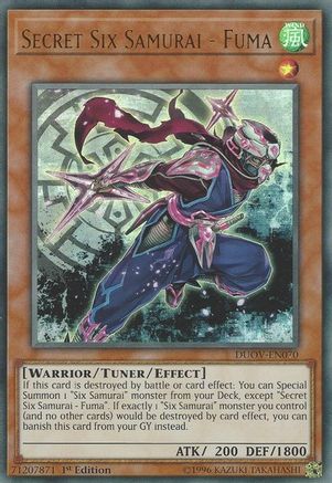 Secret Six Samurai - Fuma (DUOV-EN070) - Duel Overload 1st Edition - Premium Yugioh Single from Konami - Just $0.25! Shop now at Game Crave Tournament Store