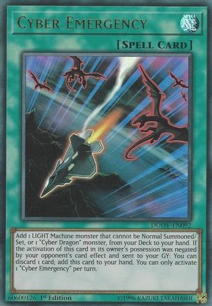 Cyber Emergency (DUOV-EN092) - Duel Overload 1st Edition - Premium Yugioh Single from Konami - Just $1.98! Shop now at Game Crave Tournament Store