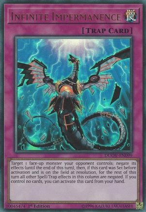 Infinite Impermanence (DUOV-EN099) - Duel Overload 1st Edition - Premium Yugioh Single from Konami - Just $5.19! Shop now at Game Crave Tournament Store