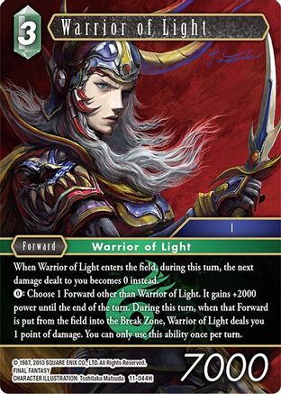 Warrior of Light (OPUS XI) Foil - Premium Final Fantasy Single from Opus XI - Just $0.35! Shop now at Game Crave Tournament Store