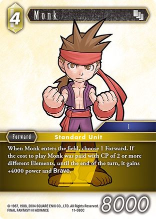 Monk - 11-080C (OPUS XI) - Premium Final Fantasy Single from Opus XI - Just $0.25! Shop now at Game Crave Tournament Store