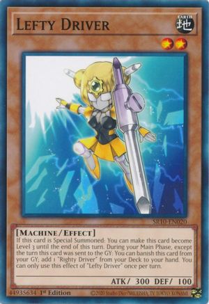 Lefty Driver (SR10-EN020) - Structure Deck: Mechanized Madness 1st Edition - Premium Yugioh Single from Konami - Just $0.25! Shop now at Game Crave Tournament Store