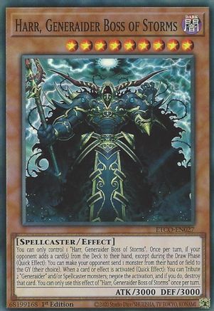 Harr, Generaider Boss of Storms (ETCO-EN027) - Eternity Code 1st Edition - Premium Yugioh Single from Konami - Just $0.56! Shop now at Game Crave Tournament Store