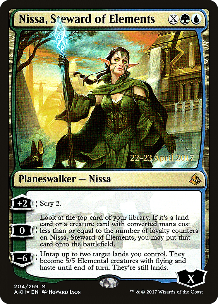 Nissa, Steward of Elements (PAKH-204S) - Amonkhet Promos Foil - Premium MTG Single from Wizards of the Coast - Just $0.99! Shop now at Game Crave Tournament Store