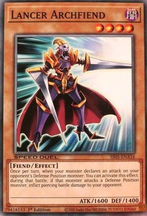 Lancer Archfiend (SS05-ENA16) - Speed Duel Decks: Twisted Nightmares 1st Edition - Premium Yugioh Single from Konami - Just $0.26! Shop now at Game Crave Tournament Store