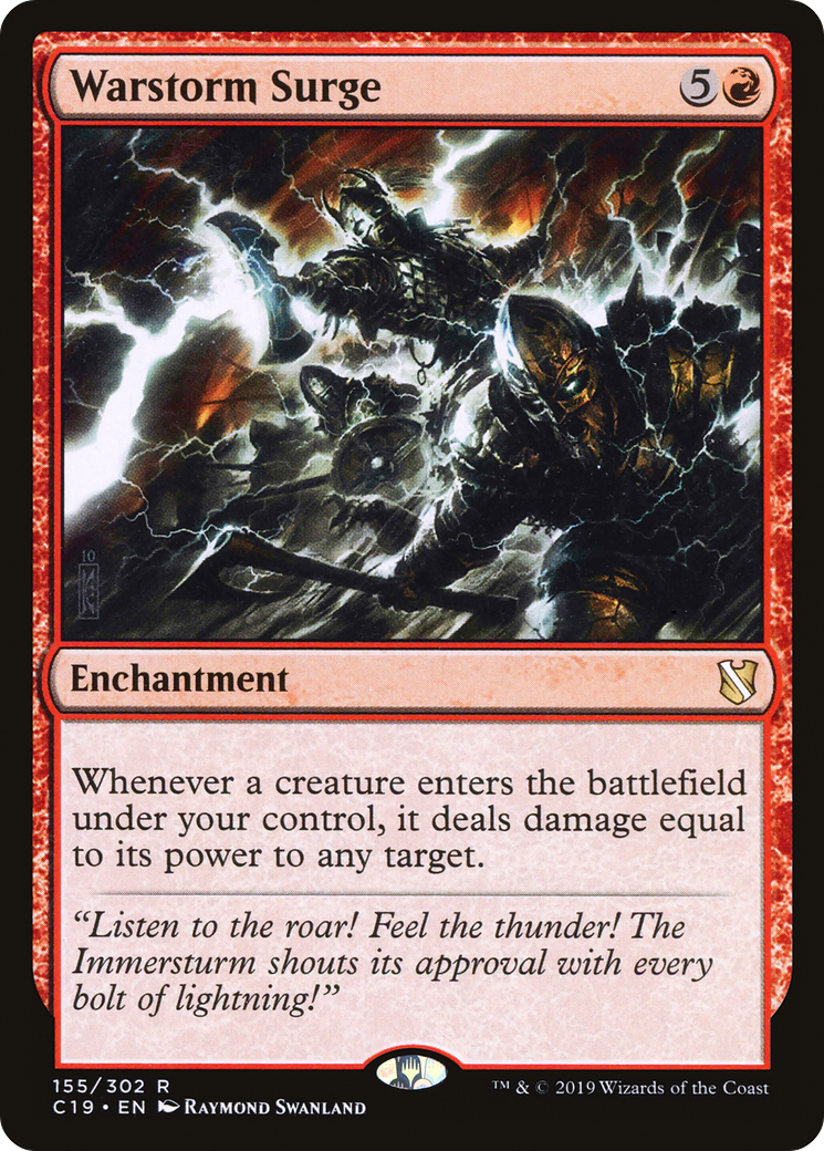 Warstorm Surge (C19-155) - Commander 2019 - Premium MTG Single from Wizards of the Coast - Just $0.20! Shop now at Game Crave Tournament Store