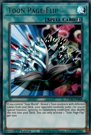 Toon Page-Flip (TOCH-EN004) - Toon Chaos Unlimited - Premium Yugioh Single from Konami - Just $3.16! Shop now at Game Crave Tournament Store