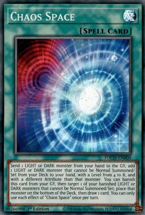 Chaos Space (TOCH-EN009) - Toon Chaos 1st Edition - Premium Yugioh Single from Konami - Just $0.25! Shop now at Game Crave Tournament Store