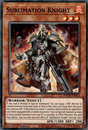 Sublimation Knight (TOCH-EN013) - Toon Chaos Unlimited - Premium Yugioh Single from Konami - Just $0.46! Shop now at Game Crave Tournament Store