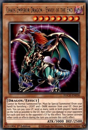Chaos Emperor Dragon - Envoy of the End (TOCH-EN030) - Toon Chaos 1st Edition - Premium Yugioh Single from Konami - Just $0.33! Shop now at Game Crave Tournament Store