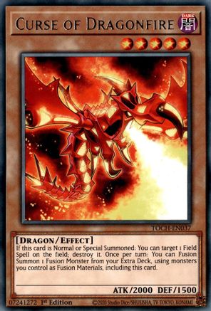 Curse of Dragonfire (TOCH-EN037) - Toon Chaos 1st Edition - Premium Yugioh Single from Konami - Just $0.25! Shop now at Game Crave Tournament Store
