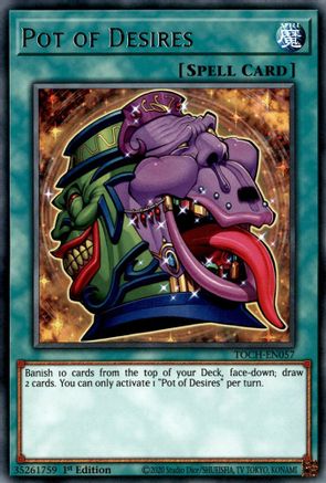 Pot of Desires (TOCH-EN057) - Toon Chaos 1st Edition - Premium Yugioh Single from Konami - Just $0.26! Shop now at Game Crave Tournament Store