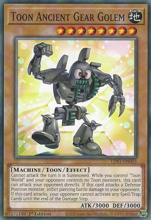 Toon Ancient Gear Golem (LDS1-EN063) - Legendary Duelists: Season 1 1st Edition - Premium Yugioh Single from Konami - Just $0.25! Shop now at Game Crave Tournament Store