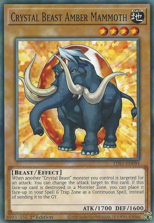 Crystal Beast Amber Mammoth (LDS1-EN094) - Legendary Duelists: Season 1 1st Edition - Premium Yugioh Single from Konami - Just $0.25! Shop now at Game Crave Tournament Store