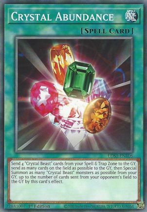 Crystal Abundance (LDS1-EN106) - Legendary Duelists: Season 1 1st Edition - Premium Yugioh Single from Konami - Just $0.25! Shop now at Game Crave Tournament Store
