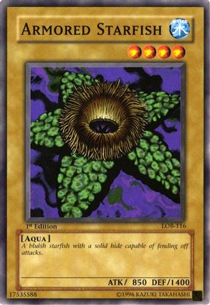 Armored Starfish (LOB-116) - The Legend of Blue Eyes White Dragon Unlimited - Premium Yugioh Single from Konami - Just $0.25! Shop now at Game Crave Tournament Store