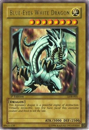 Blue-Eyes White Dragon (LOB-001) - The Legend of Blue Eyes White Dragon 1st Edition - Premium Yugioh Single from Konami - Just $540.79! Shop now at Game Crave Tournament Store