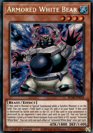 Armored White Bear (BLAR-EN016) - Battles of Legend: Armageddon 1st Edition - Premium Yugioh Single from Konami - Just $0.25! Shop now at Game Crave Tournament Store