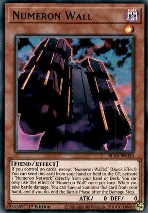 Numeron Wall (BLAR-EN020) - Battles of Legend: Armageddon 1st Edition - Premium Yugioh Single from Konami - Just $0.26! Shop now at Game Crave Tournament Store